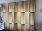 gordijnen velour beige en vitrage beige, Huis en Inrichting, Gebruikt, 200 cm of meer, Bruin, Ophalen of Verzenden