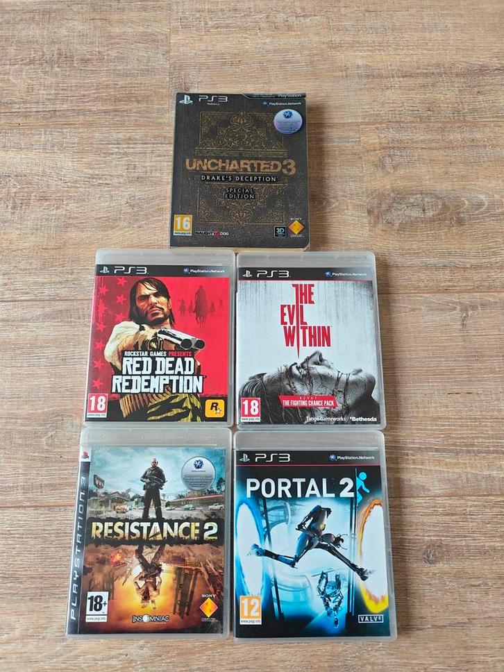PS3 Games - Portal 2, Red Dead, Uncharted & Meer!, Spelcomputers en Games, Games | Overige, Gebruikt, Avontuur en Actie, 1 speler