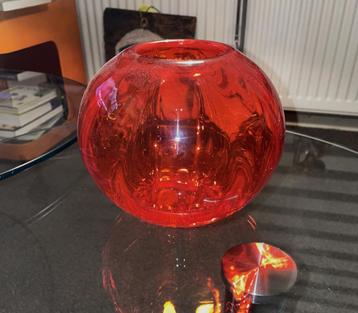 Prachtige optisch geblazen glas vaas Kijk ! maker onbekend beschikbaar voor biedingen