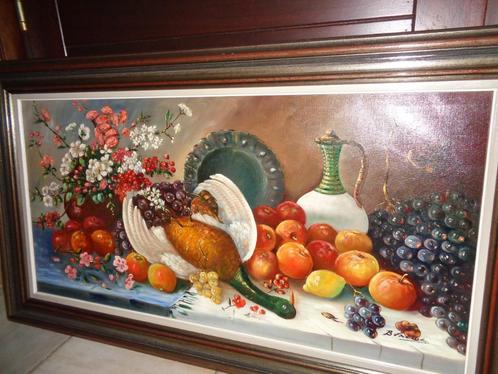 *Zéér mooie grote gesigneerde schilderij -Vermeld in PIRON.., Antiek en Kunst, Kunst | Schilderijen | Klassiek, Ophalen