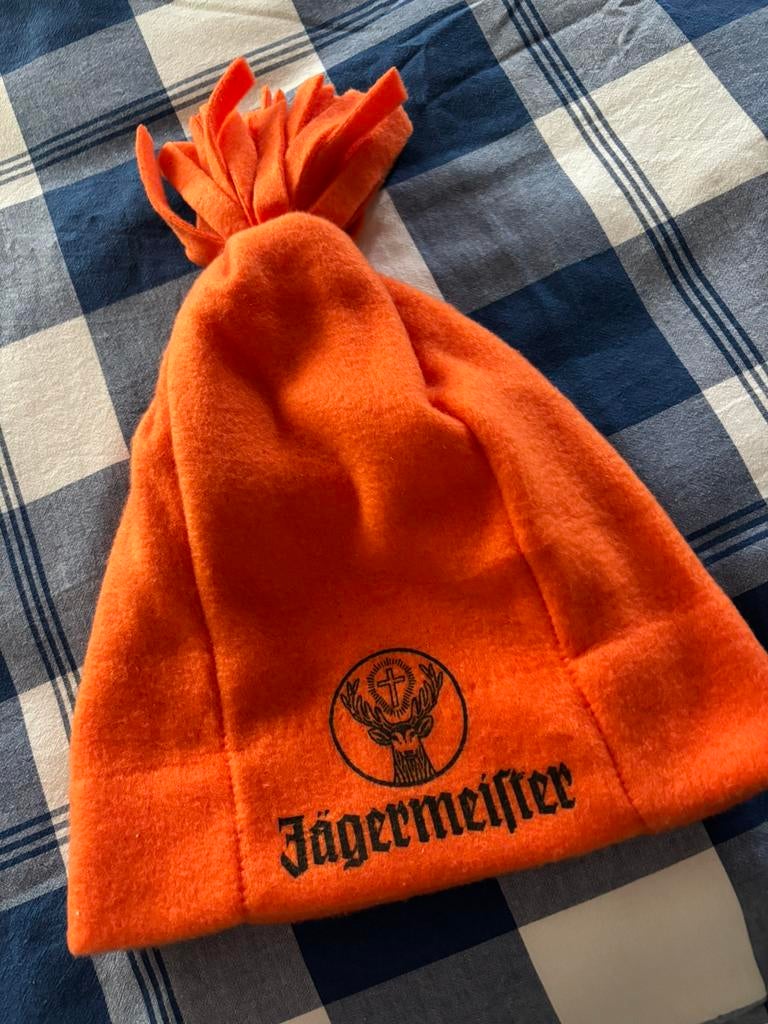 fleece oranje muts met opschrift jagermeister, Jagermeister, Verzenden, Overige typen, Nieuw