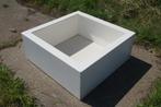 Witte Polyester bloembak plantenbak 100x100x40, Tuin en Terras, Kunststof, 100 cm of meer, Vierkant, Nieuw