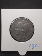 1 gulden 1901 koningin Wilhelmina, 1 gulden, Zilver, Ophalen of Verzenden, Koningin Wilhelmina