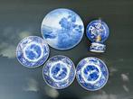 Lot blauw/wit aardewerk, Ophalen of Verzenden