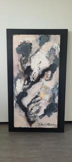 abstract kunstwerk op hout Bert Braam, Ophalen