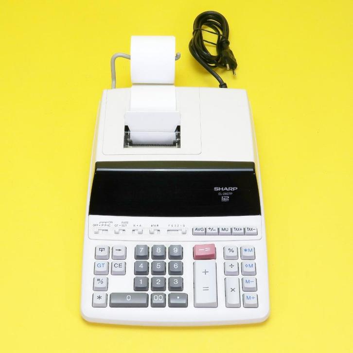 Sharp EP-2607P rekenmachine met printer incl. kassarol, Diversen, Rekenmachines, Zo goed als nieuw, Ophalen of Verzenden