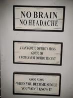 Tegeltjes met Spreuken - Leuke Wanddecoratie! + Bacardi enz., Ophalen, Zo goed als nieuw