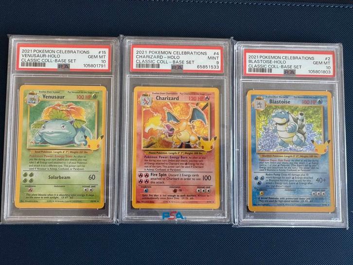 🚨Celebrations psa 10 & 9 collectie🚨 charizard, Hobby en Vrije tijd, Verzamelkaartspellen | Pokémon, Zo goed als nieuw, Meerdere kaarten