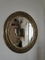 Fraaie goudkleurige ovale spiegel, Antiek en Kunst, Antiek | Spiegels, Ophalen of Verzenden, Ovaal