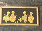 Vintage schilderijtje, kinderen en eendjes (081025s), Ophalen of Verzenden