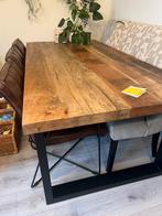 Eettafel mango hout, Huis en Inrichting, Tafels | Eettafels, Zo goed als nieuw, Vijf personen of meer, Rechthoekig, 50 tot 100 cm