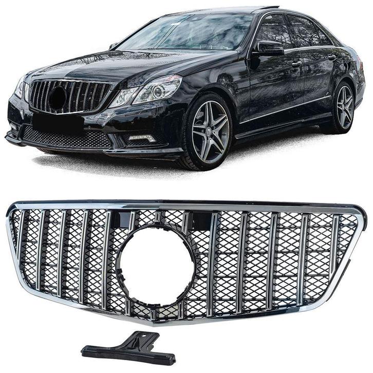 Grill Zwart Chrome Voor Mercedes E Klasse W212 S212, Auto diversen, Tuning en Styling, Ophalen of Verzenden