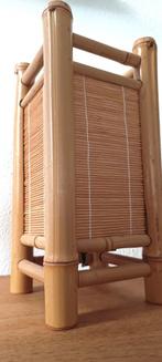 Bamboe tafellamp - Japandi stijl  - vintage jaren 80, Huis en Inrichting, Lampen | Tafellampen, Hout, Ophalen of Verzenden, Minder dan 50 cm