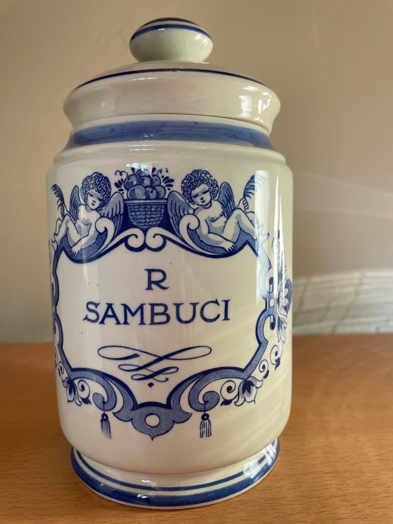 Delfts Blauw Apothekerspot R. Sambuci, Ophalen of Verzenden