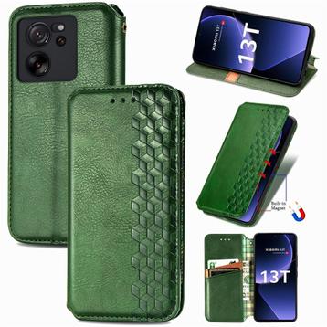 Xiaomi 13T / 13T Pro Luxe PU Lederen Wallet Case Set _ Groen