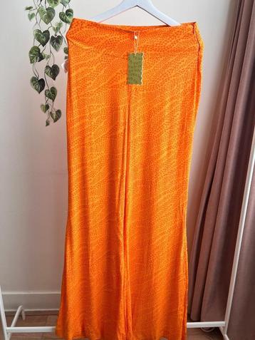 Lady Pipa oranje wijde broek maat L (nieuw met label) beschikbaar voor biedingen