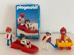 Playmobil 4 kinderen met slee en bolderkar, Ophalen of Verzenden, Zo goed als nieuw, Complete set
