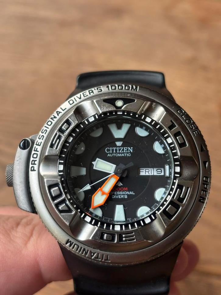 Citizen promaster Autozilla 1000m titanium full set, Sieraden, Tassen en Uiterlijk, Horloges | Heren, Zo goed als nieuw, Citizen