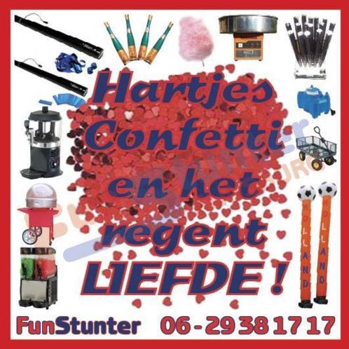 Hartjesconfetti en het regent LIEFDE, Wit, Rood of Roze, Hobby en Vrije tijd, Feestartikelen, Nieuw, Ophalen