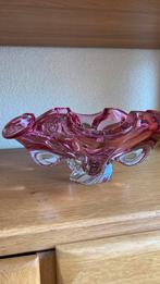 Vintage Roze Glazen Fruitschaal, Ophalen of Verzenden