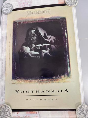 Zeldzaam Megadeth - Youthanasia poster 1994 promo halloween beschikbaar voor biedingen