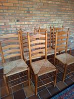 Oud Hollandse knopstoelen met biezen zitting, 6 stuks, Ophalen