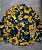 Overhemd met zonnebloemprint, maat XS/S, Kleding | Heren, Overhemden, Ophalen of Verzenden, Zo goed als nieuw
