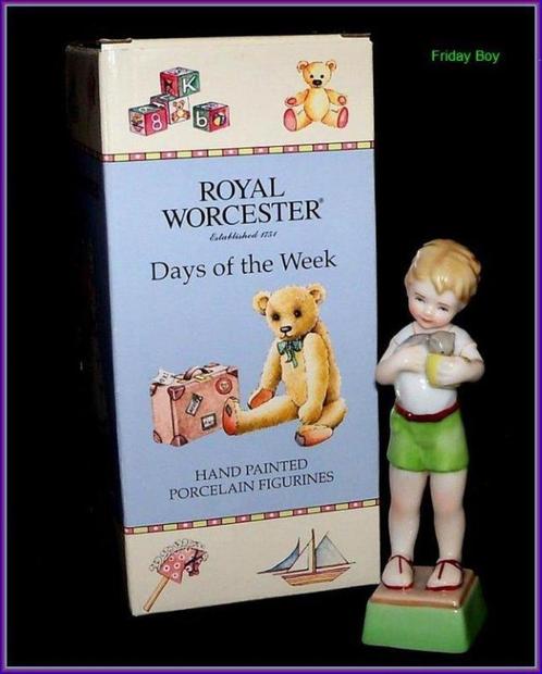 Royal Worcester Days of the week "Friday Boy" (Vrijdag), Verzamelen, Beelden en Beeldjes, Nieuw, Mens, Ophalen of Verzenden