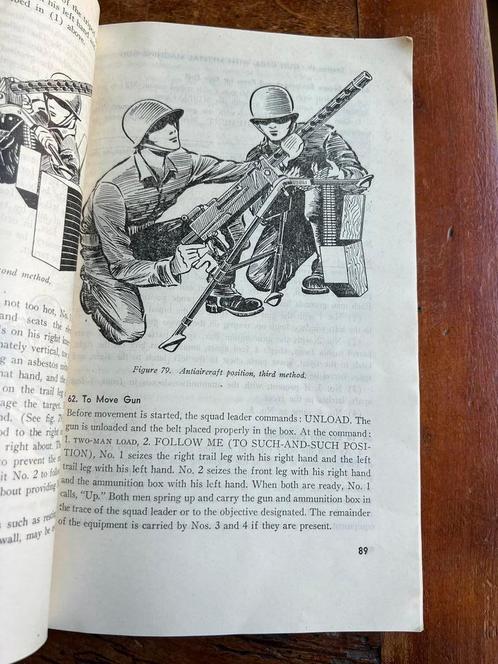 WO2 Amerikaans .30 cal browning machine gun voorschrift 1945, Verzamelen, Militaria | Tweede Wereldoorlog, Landmacht, Amerika