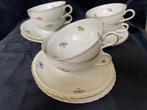6 Vintage kop en schotels met bloemmotief, Ophalen