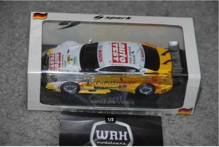 1:43 AUDI A5 DTM SCHEIDER #4 SPARK SG044 WRH, Hobby en Vrije tijd, Modelauto's | 1:43, Zo goed als nieuw, Auto, Overige merken
