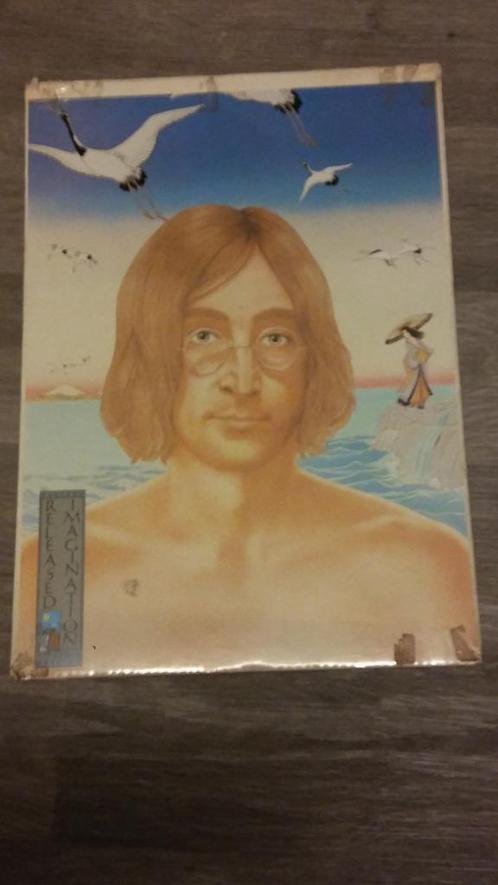 John Lennon the Beatles vintage litho print band groep, Verzamelen, Muziek, Artiesten en Beroemdheden, Zo goed als nieuw, Poster, Artwork of Schilderij