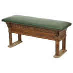 Antieke Zitbank Gesculpteerd Eikenhout Kerk Renaissance, Antiek en Kunst, Antiek | Meubels | Stoelen en Banken, Ophalen