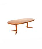 Vintage verlengbare Deense eettafel, Bramin ‘70, 100 tot 150 cm, Vintage retro buisframe design rotan webbing papercord deens