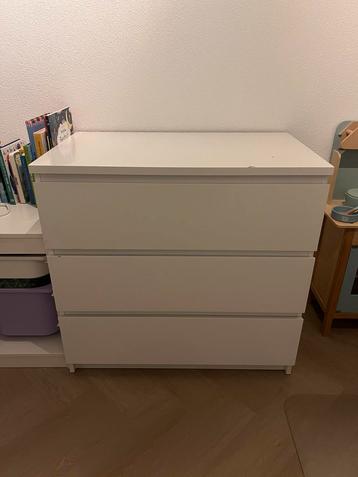 Ikea Malm ladekast, 3 lades wit beschikbaar voor biedingen