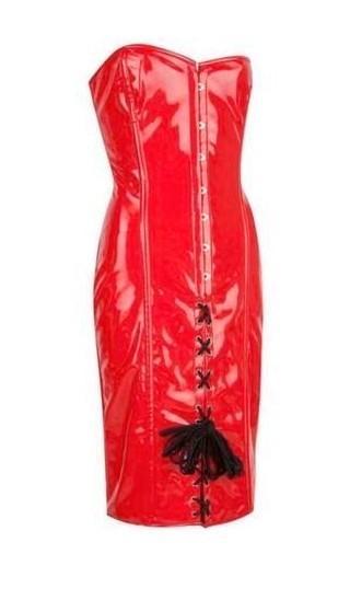 NIEUWE lak corsetjurken in het rood, Kleding | Dames, Gelegenheidskleding, Nieuw, Galajurk, Maat 46/48 (XL) of groter, Rood, Ophalen of Verzenden