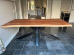 Acacia boomstam eettafel 200 x 100, Ophalen, 200 cm of meer, 50 tot 100 cm, Zo goed als nieuw
