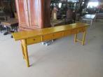 Oer 11550 ANTIEKE grenen wandtafel in de oude verf, 4 lades, Ophalen