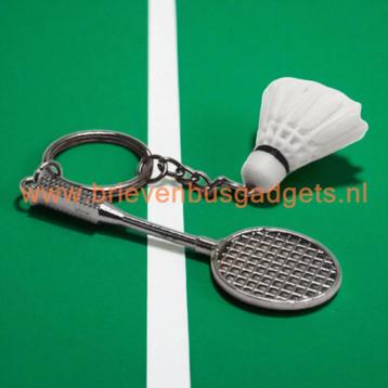 Sleutelhanger badmintonracket met shuttle beschikbaar voor biedingen