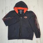 Harley-Davidson hoodie trui met rits XL zwart oranje, Zwart, Maat 56/58 (XL), Ophalen of Verzenden, Zo goed als nieuw