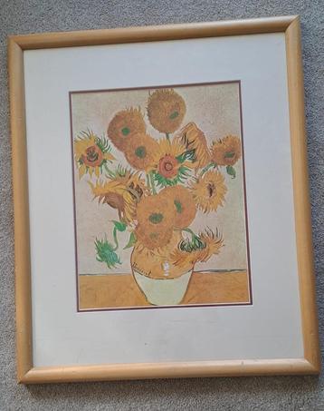 Ingelijste druk replica van Vincent van Gogh. Hoogte 64cm beschikbaar voor biedingen