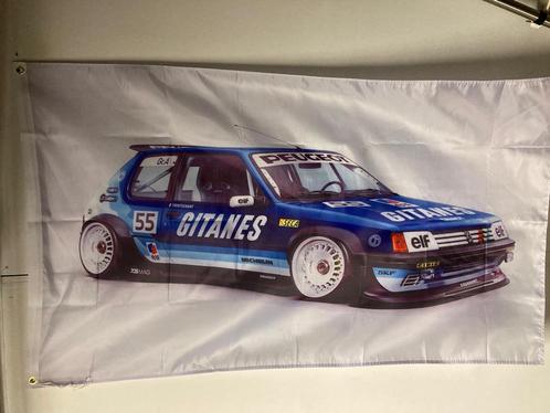 Peugeot 205 gti vlag voor werkplaats Garage, Verzamelen, Automerken, Motoren en Formule 1, Nieuw, Auto's, Ophalen of Verzenden