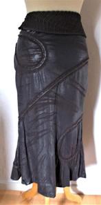 Stoere donkerbruine leather look rok van Vassalli! 38, Kleding | Dames, Maat 38/40 (M), Bruin, Verzenden, Zo goed als nieuw
