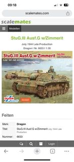 Dragon stug IIIG zimmerit 1/35, Hobby en Vrije tijd, Overige merken, Tank, 1:32 tot 1:50, Ophalen of Verzenden
