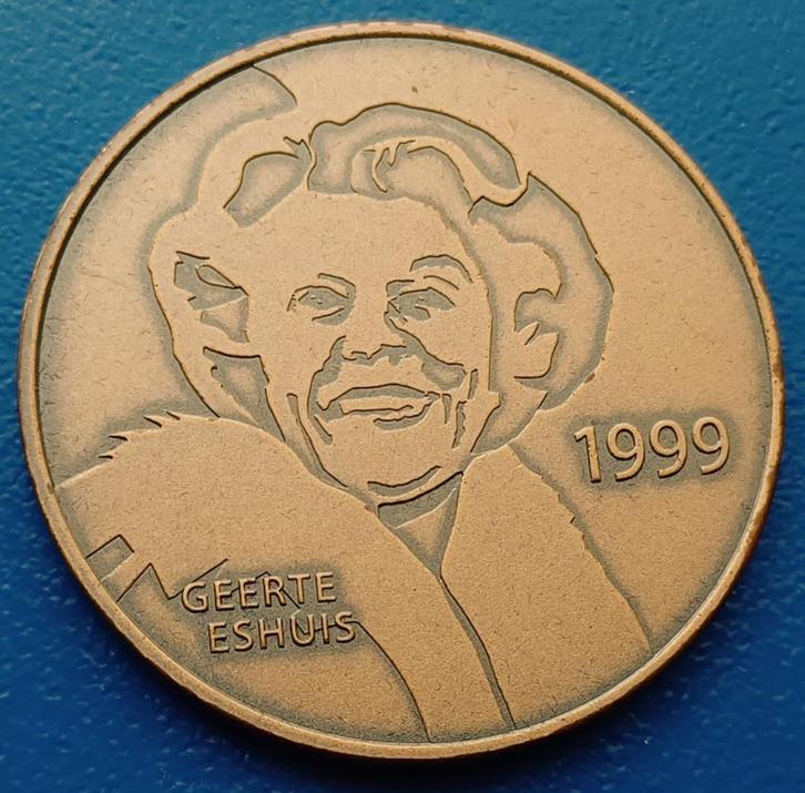 Penning Koningin Beatrix - Beatrix in Kunst, Geerte Eshuis, Postzegels en Munten, Penningen en Medailles, Brons, Nederland, Verzenden