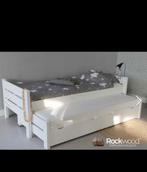 Kinderbed Combi Wit met Logeerbed en Opberglades, Ophalen, 85 tot 100 cm, Nieuw, Lattenbodem