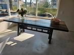 Industriële Eettafel - Hoogte Verstelbaar - 220x100cm, Overige houtsoorten, Gebruikt, 100 tot 150 cm, 200 cm of meer