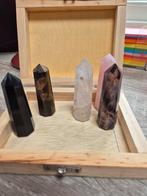 Nieuw! Edelstenen Obelisk set in reiki doosje, Sieraden, Tassen en Uiterlijk, Edelstenen, Ophalen of Verzenden, Nieuw