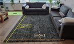 Zwart geëmailleerd vloerkleed, hoge dichte pol (270x200cm), Huis en Inrichting, Stoffering | Tapijten en Kleden, Ophalen, Zwart