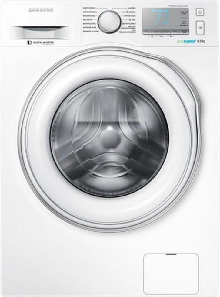 Samsung A+++ EcoBubble 8KG wasmachine, Witgoed en Apparatuur, Wasmachines, Zo goed als nieuw, Voorlader, 8 tot 10 kg, 85 tot 90 cm